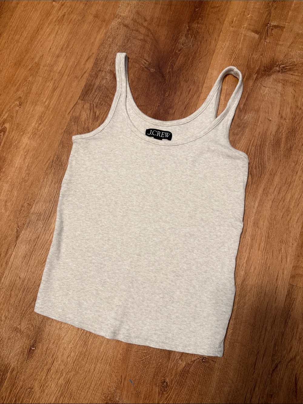 J.Crew Light Heather Gray Ribbed Tank Top